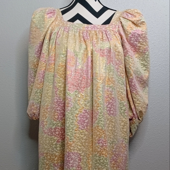 Mr. Larkin Colorful Metallic Ode Sz S Midi Dress - Picture 4 of 14